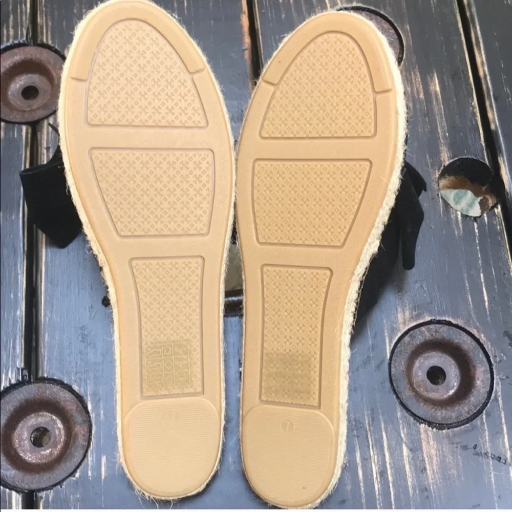 𝅺find. Women's Bow Mule Leather Espadrille Shoes